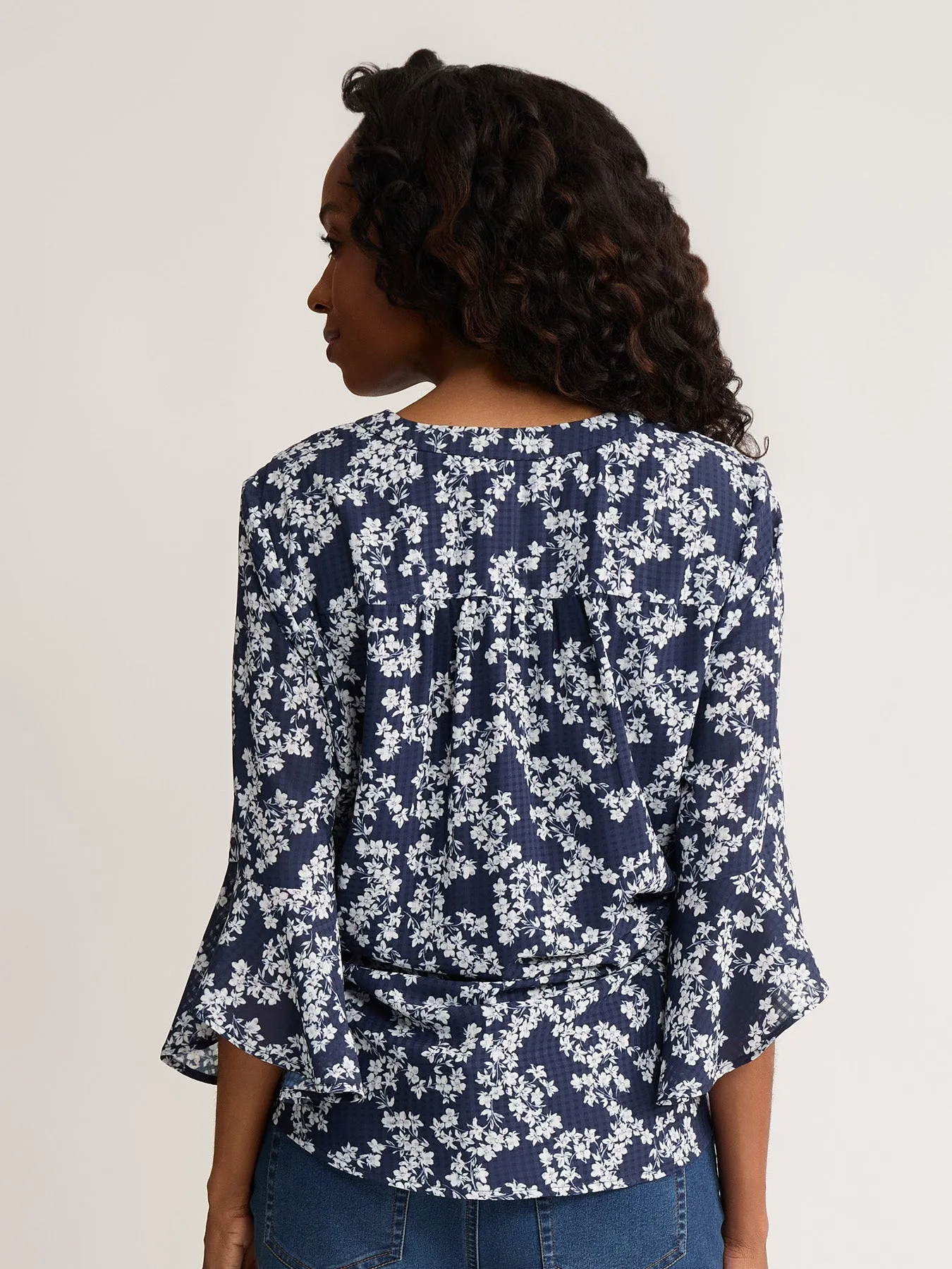 Plus Flutter Sleeve Blouse sold by Jones New York product image thumbnail 4