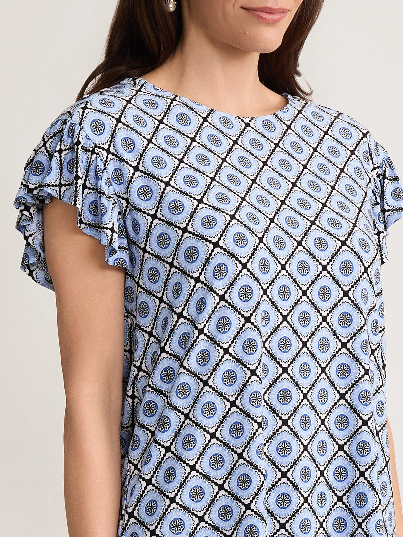 Petite Flutter Sleeve Top, Jersey Knit sold by Jones New York product image thumbnail 3