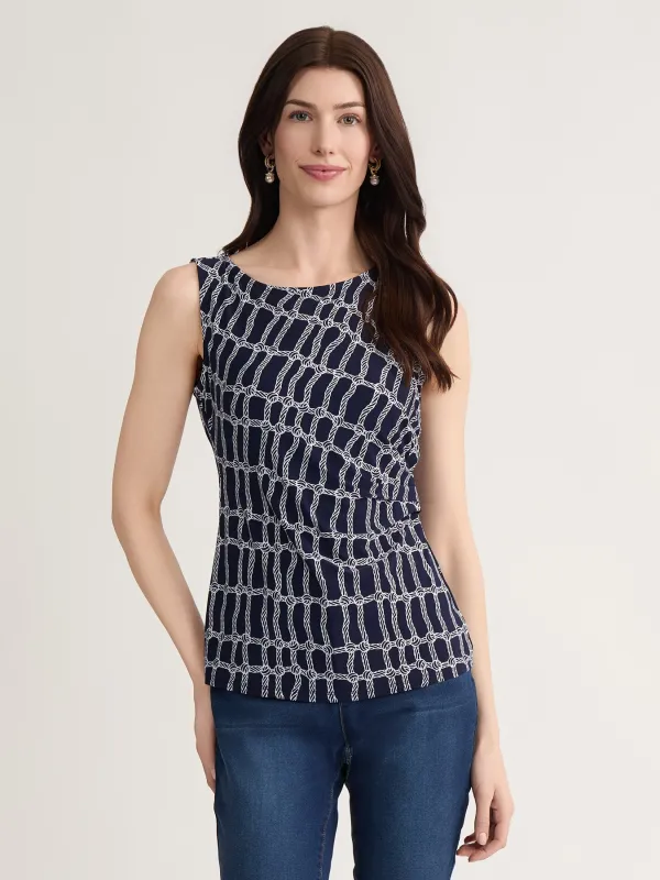 Side Pleat Blouse, Jersey Knit made by Jones New York