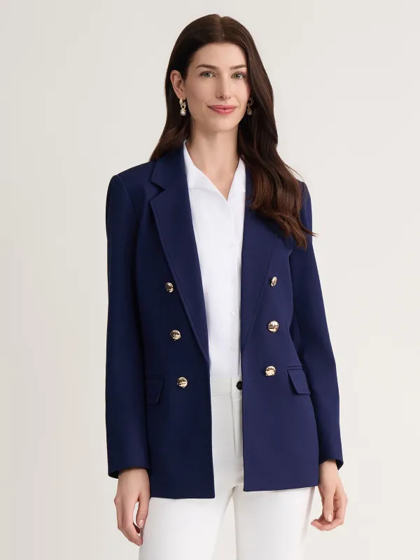 Faux Double Breasted Jacket, Modern Compression made by Jones New York