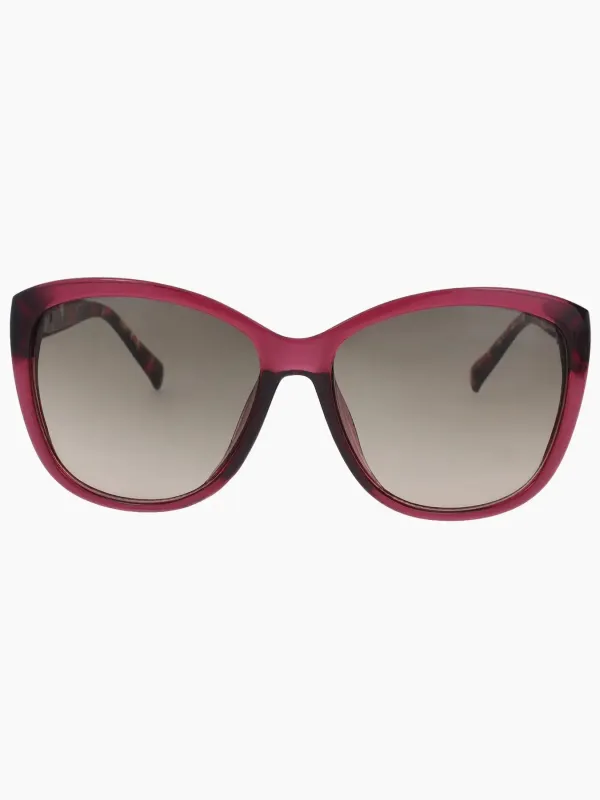 Square Sunglasses , Crystal Raspberry Tortoise Shell made by Jones New York