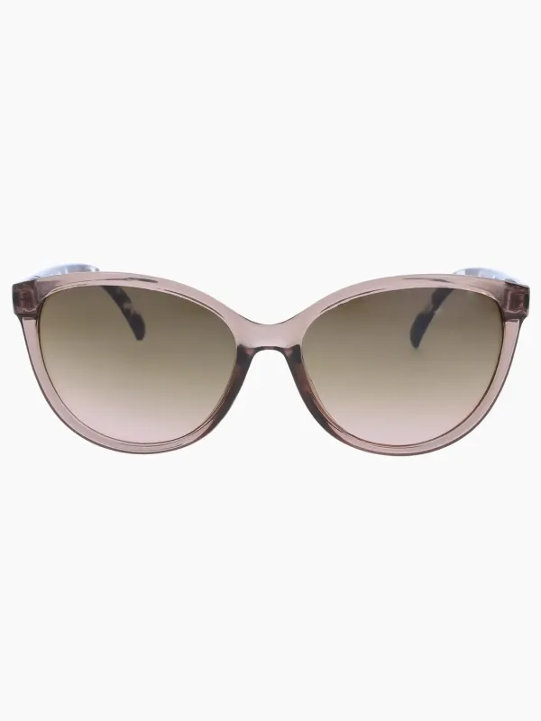 Round Cateye Sunglasses , Crystal Pink Tortoise Shell made by Jones New York