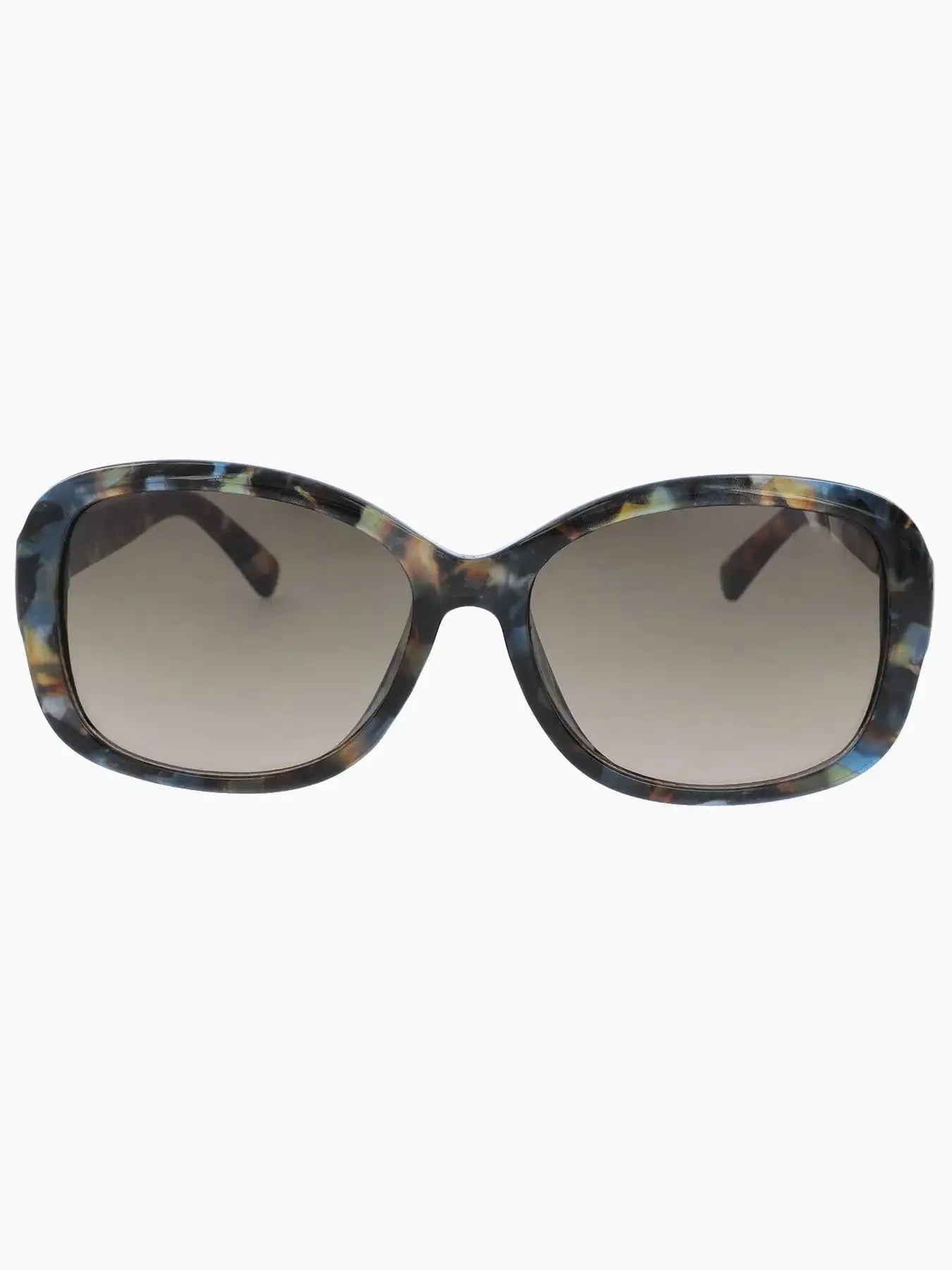 Soft Rectangle Sunglasses , Aqua/Gold Tortoise Shell sold by Jones New York