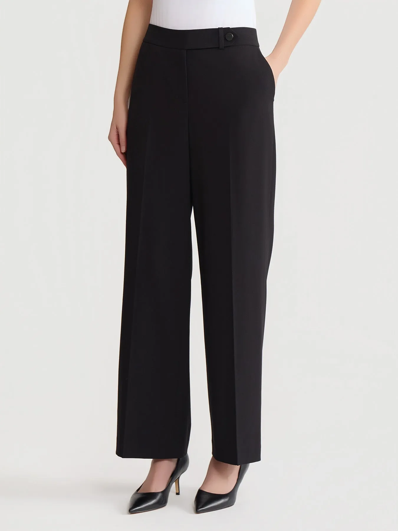 Slash Pocket Wide Leg Pant, Polished Bi-Stretch sold by Jones New York product image thumbnail 2
