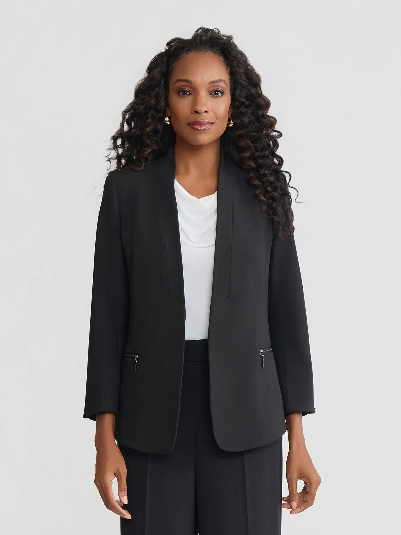Modern Zip Pocket Jacket, Liberty Stretch sold by Jones New York