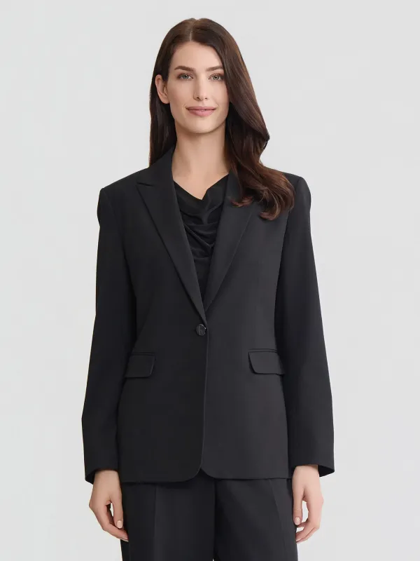 Single-Button Blazer, Polished Bi-Stretch made by Jones New York