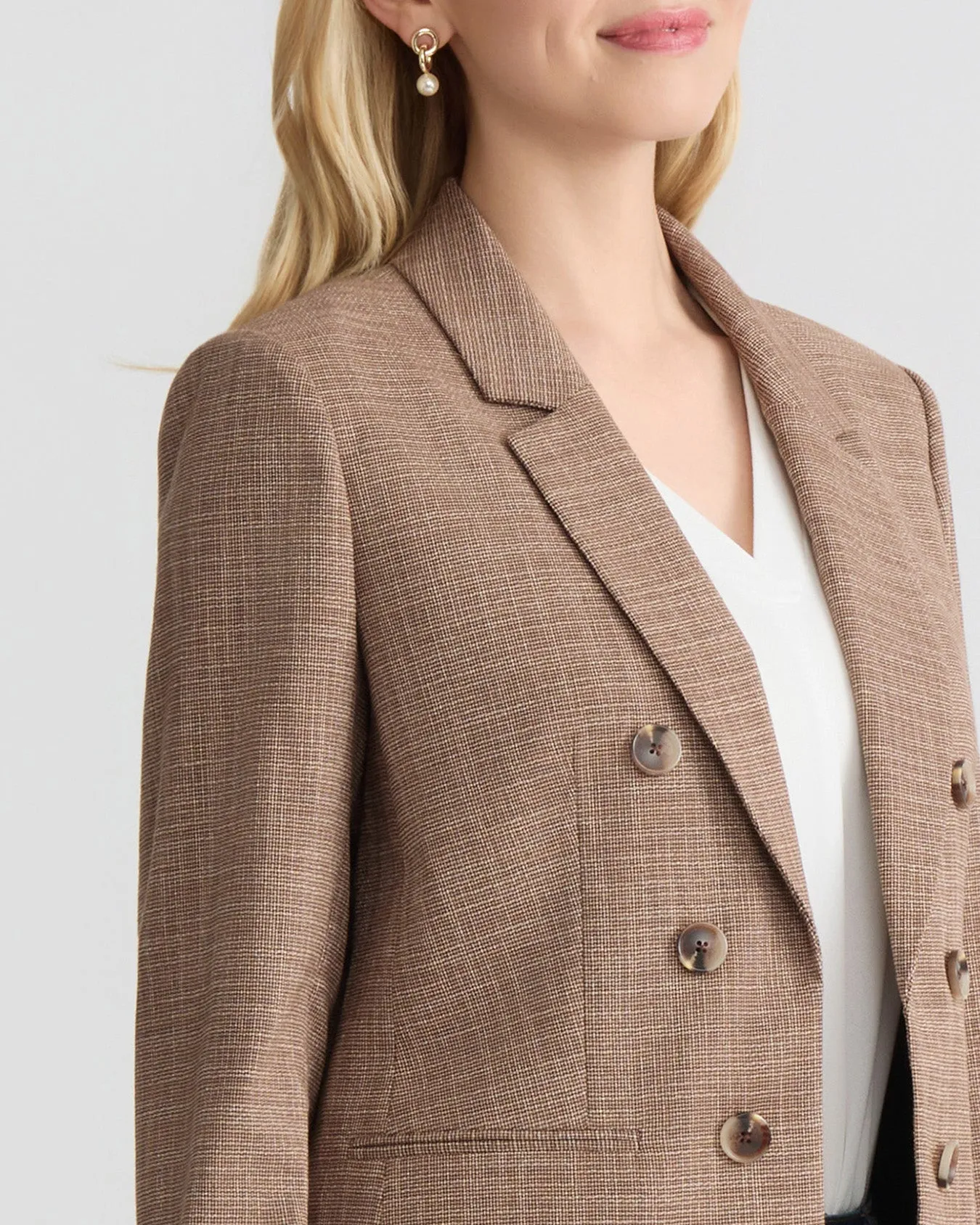 Faux Double Breasted Jacket, Basket Weave sold by Jones New York product image thumbnail 4