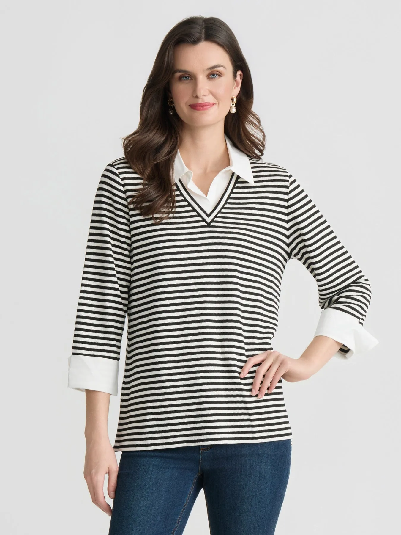 Mixed Media Striped Twofer sold by Jones New York