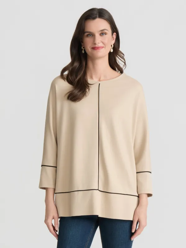 Seam Detail Dolman Tunic, Serenity Knit made by Jones New York