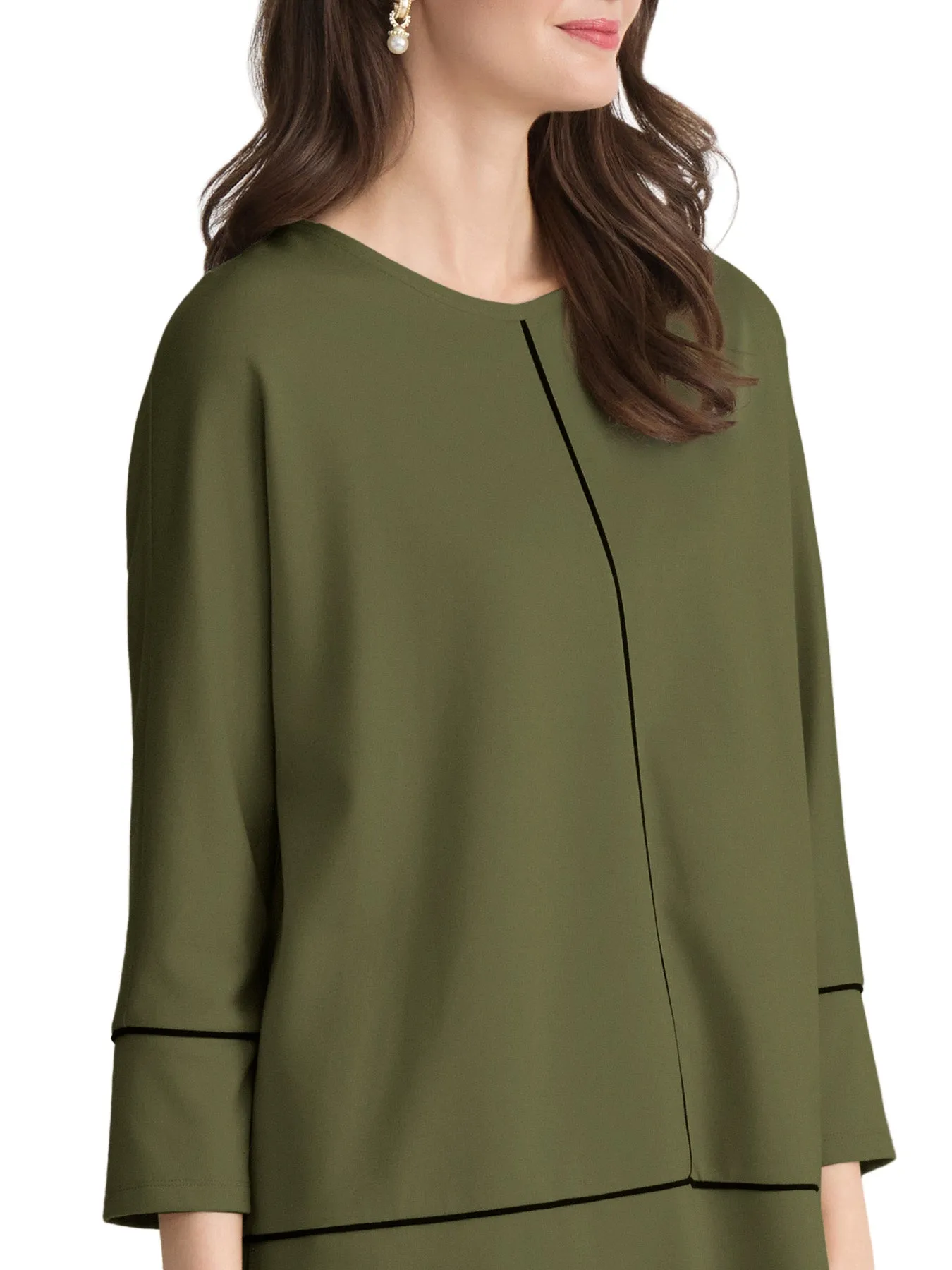 Plus Seam Detail Dolman Tunic, Serenity Knit sold by Jones New York product image thumbnail 3