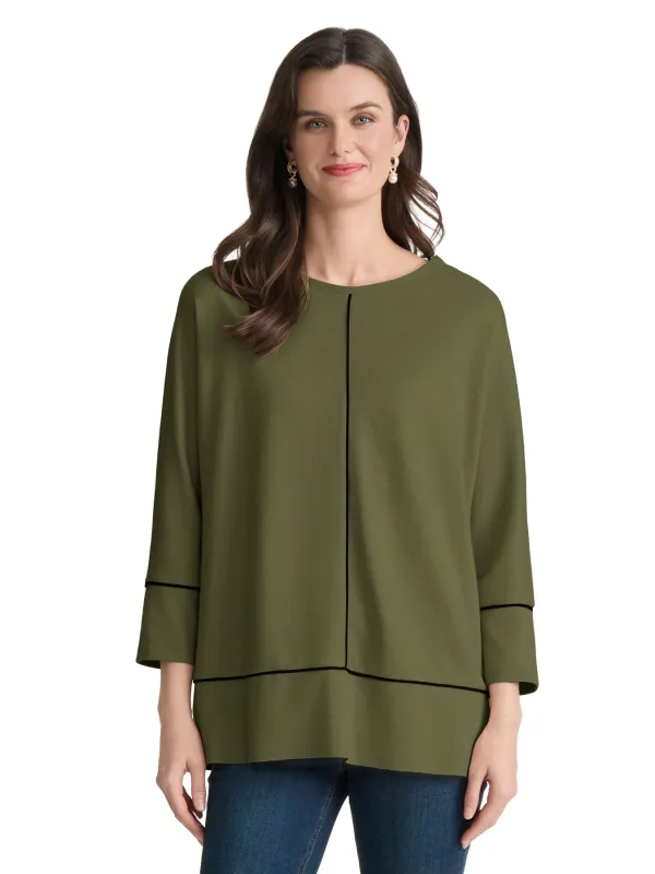 Plus Seam Detail Dolman Tunic, Serenity Knit made by Jones New York