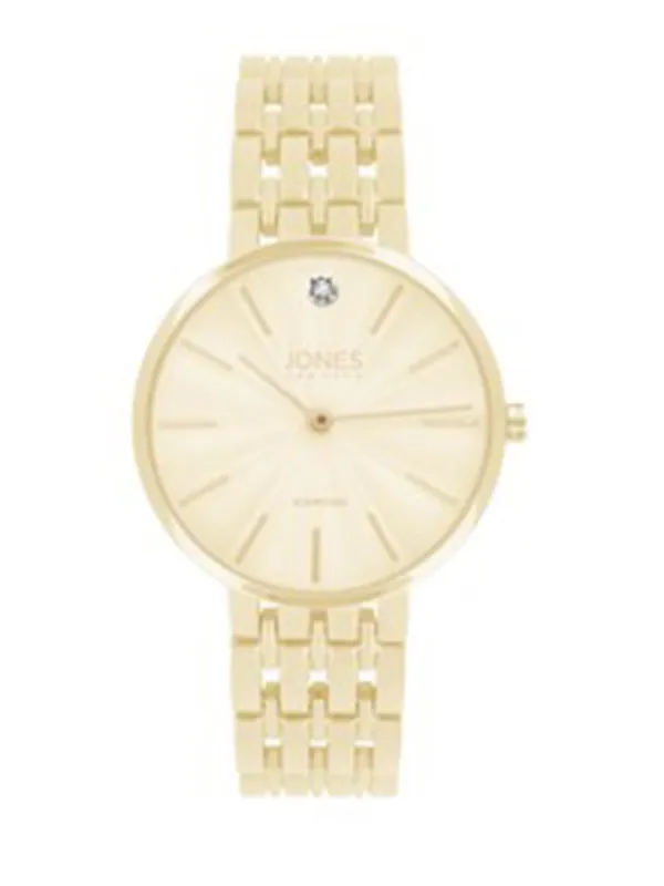 Gold-Tone 2-Hand Watch, Metal Link Band made by Jones New York