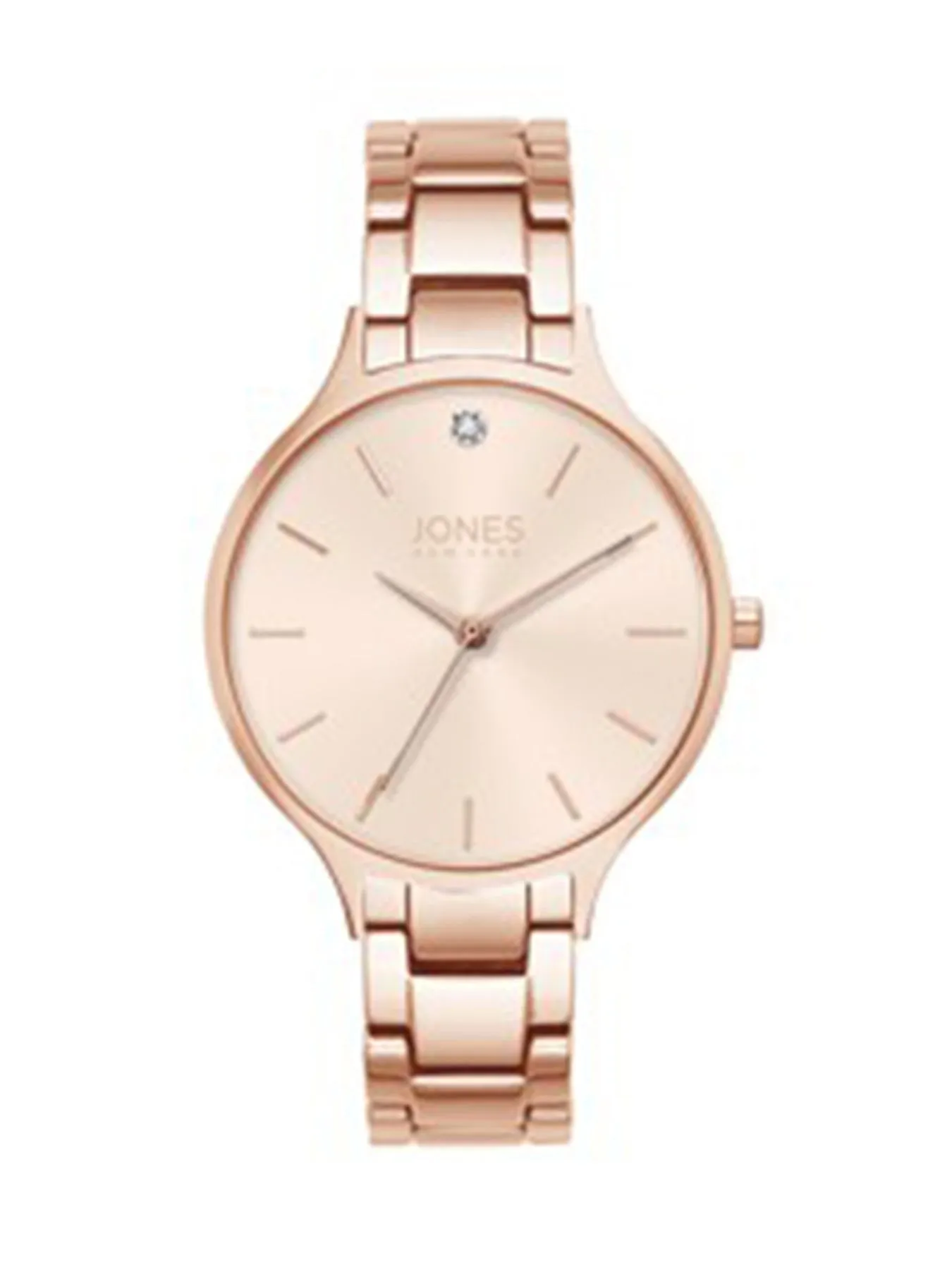 Rose Gold 3-Hand Watch, Metal Link Band sold by Jones New York