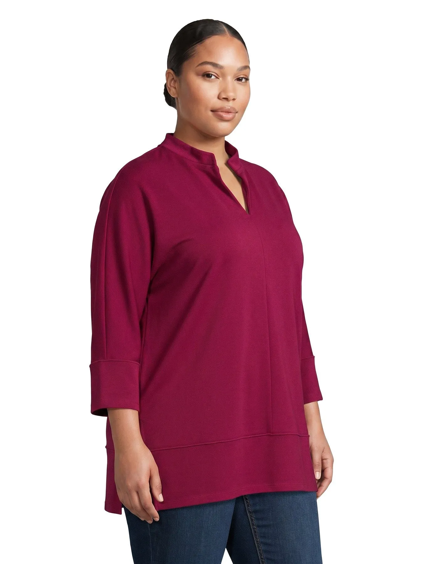 Plus 3/4 Sleeve Tunic, Serenity Knit sold by Jones New York product image thumbnail 2