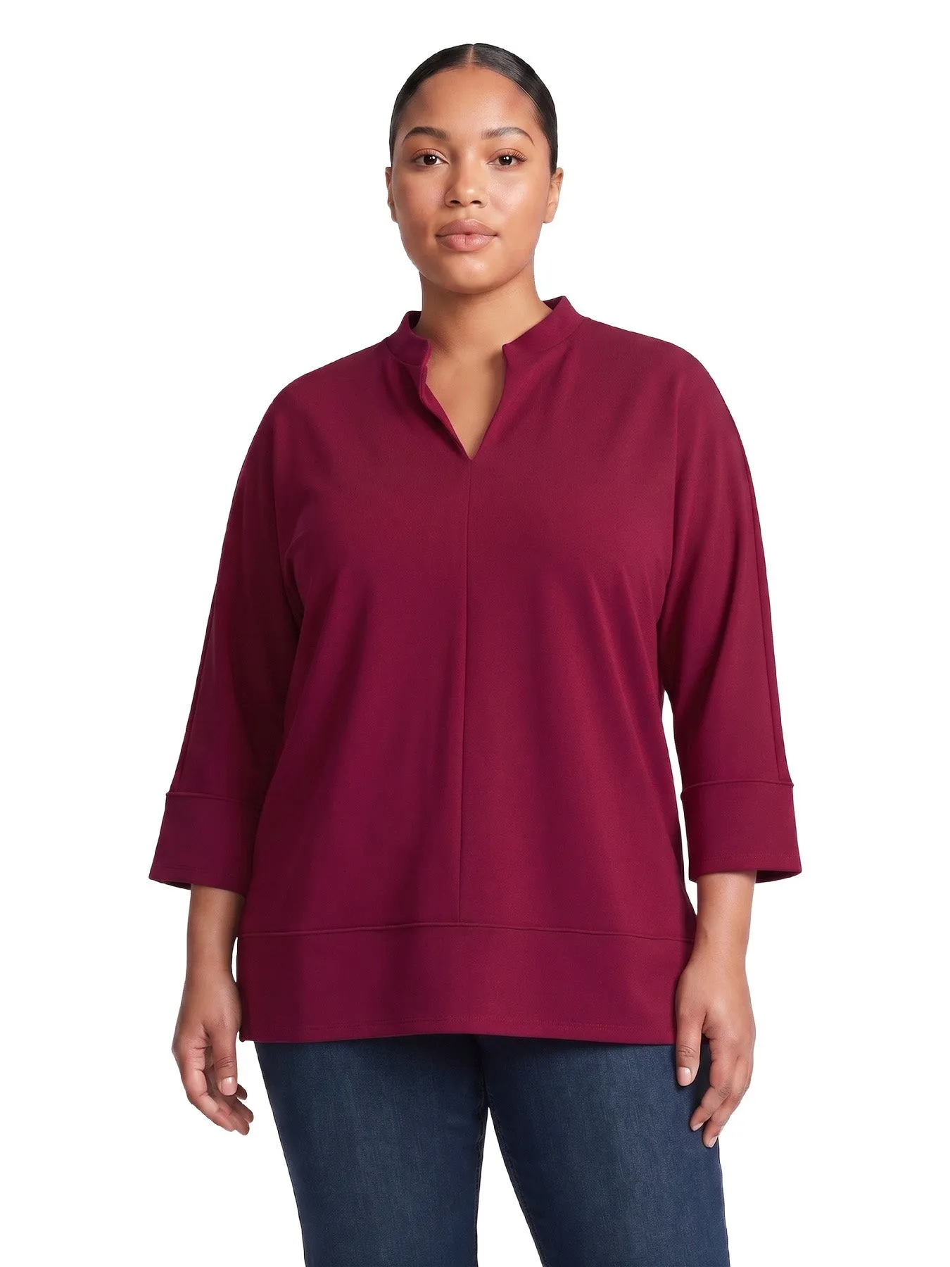 Plus 3/4 Sleeve Tunic, Serenity Knit sold by Jones New York