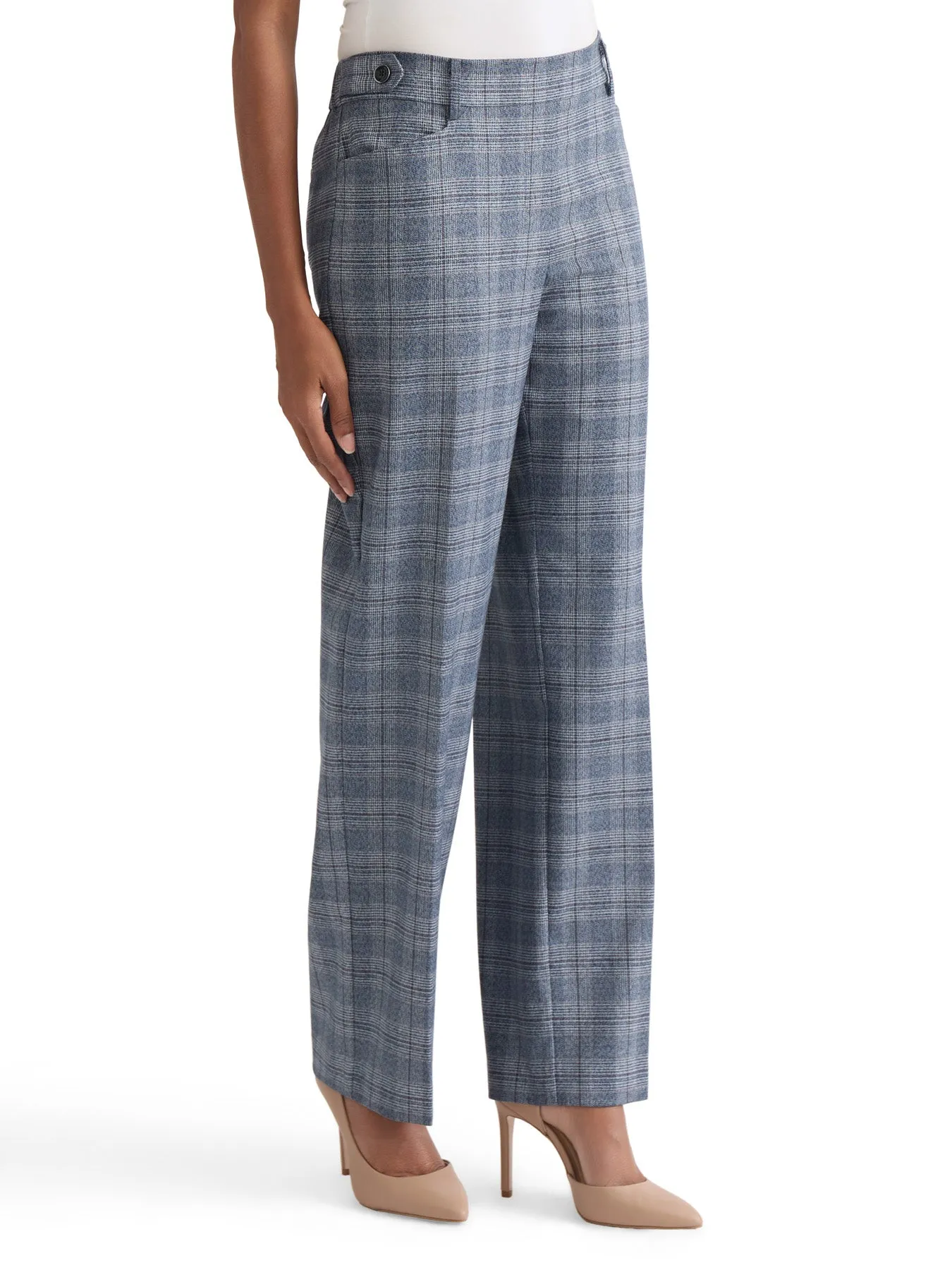 Pull-on Button Tab Pants, Plaid sold by Jones New York product image thumbnail 2