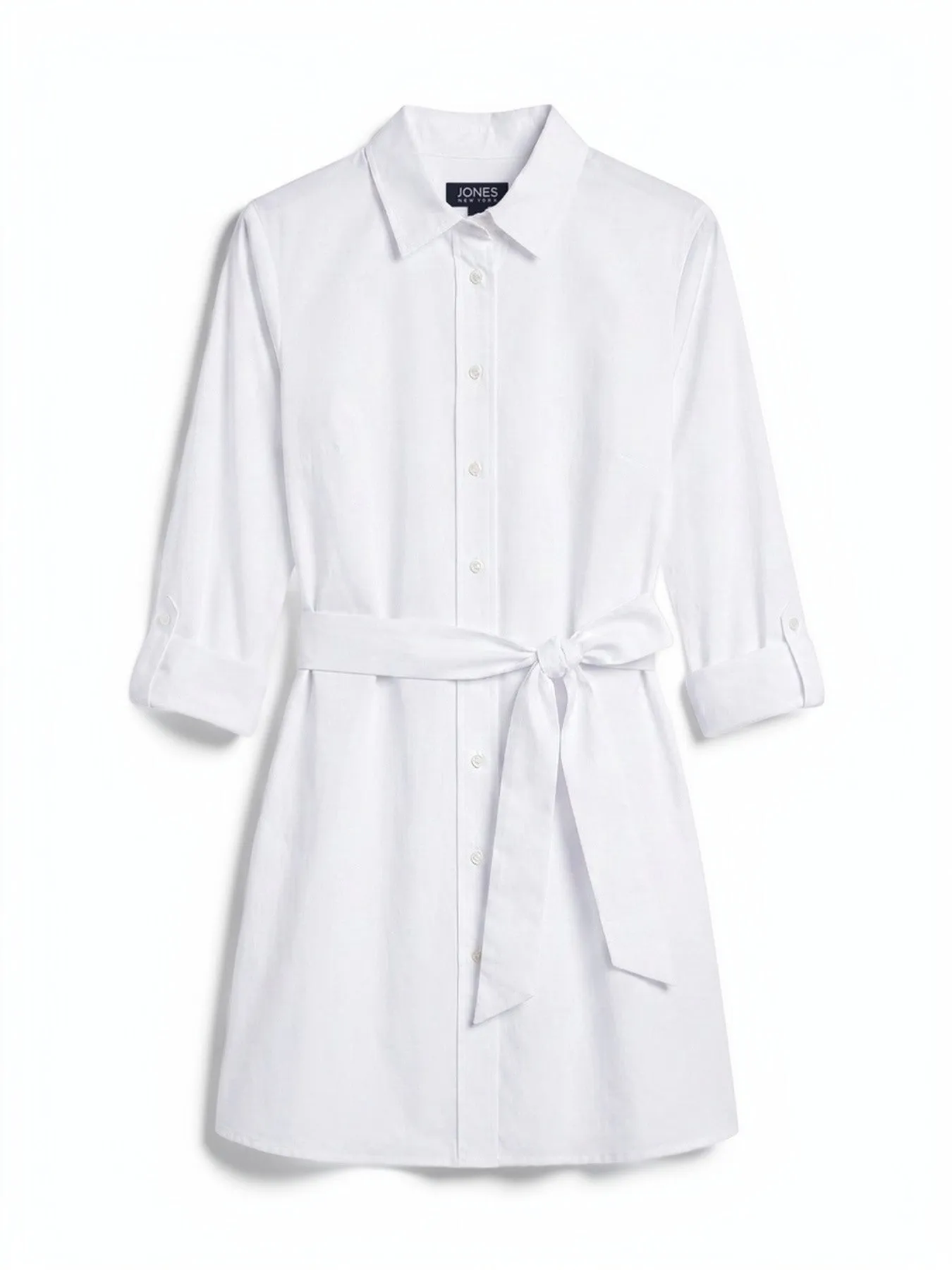 Belted Button Front Tunic, Cotton Poplin sold by Jones New York product image thumbnail 5