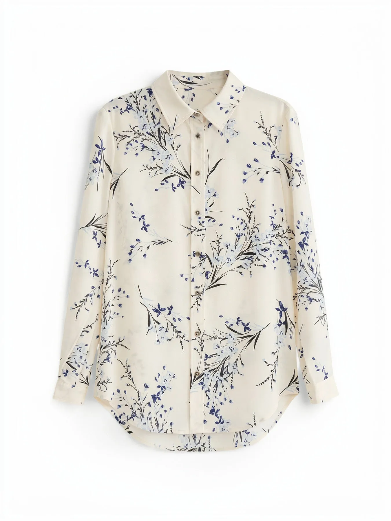 Floral Button Front Blouse, Printed Crepe sold by Jones New York product image thumbnail 5