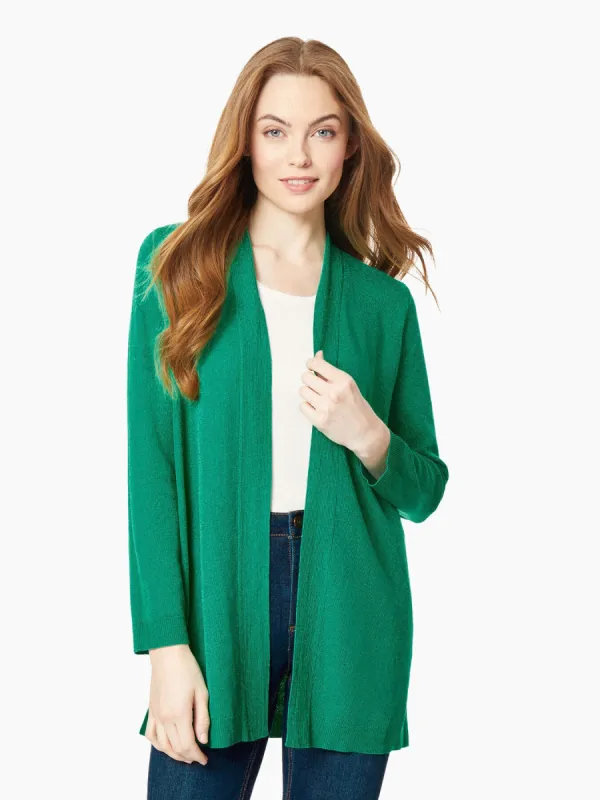 Open-Front Ribbed Trim Knit Cardigan sold by Jones New York