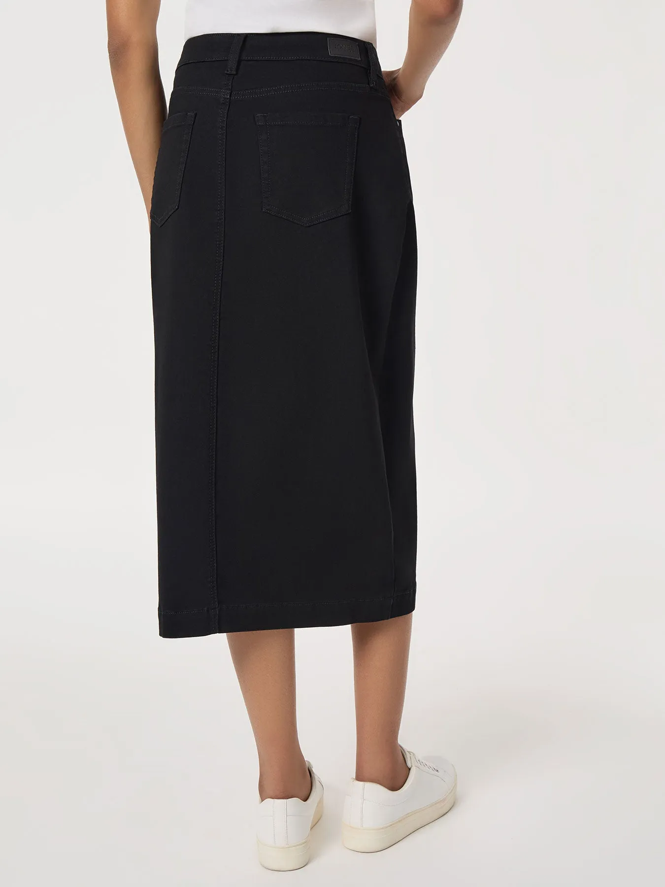 Midi Denim Front Slit Skirt, Onyx Wash sold by Jones New York product image thumbnail 3