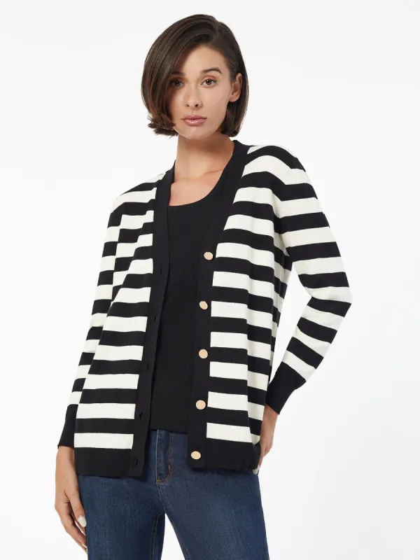 Striped Button-Front Cardigan sold by Jones New York