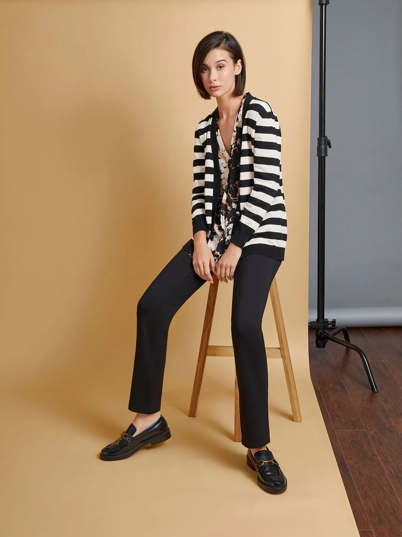 Striped Button-Front Cardigan sold by Jones New York product image thumbnail 4