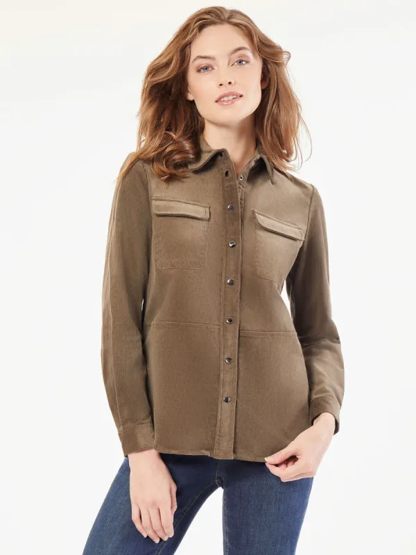 Corduroy Snap-Front Utility Shirt sold by Jones New York