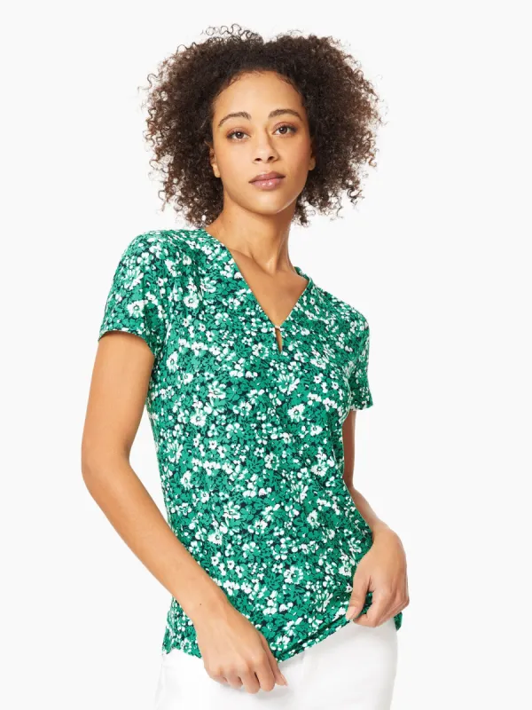 Short Sleeve Moss Crepe Top sold by Jones New York
