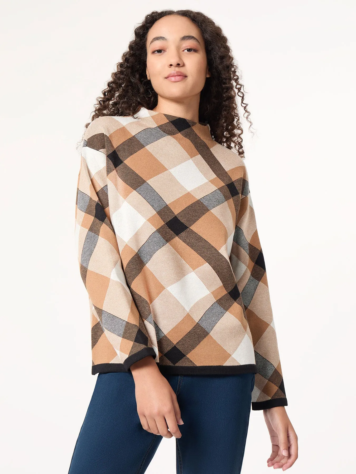 Mock Neck Jacquard Sweater sold by Jones New York