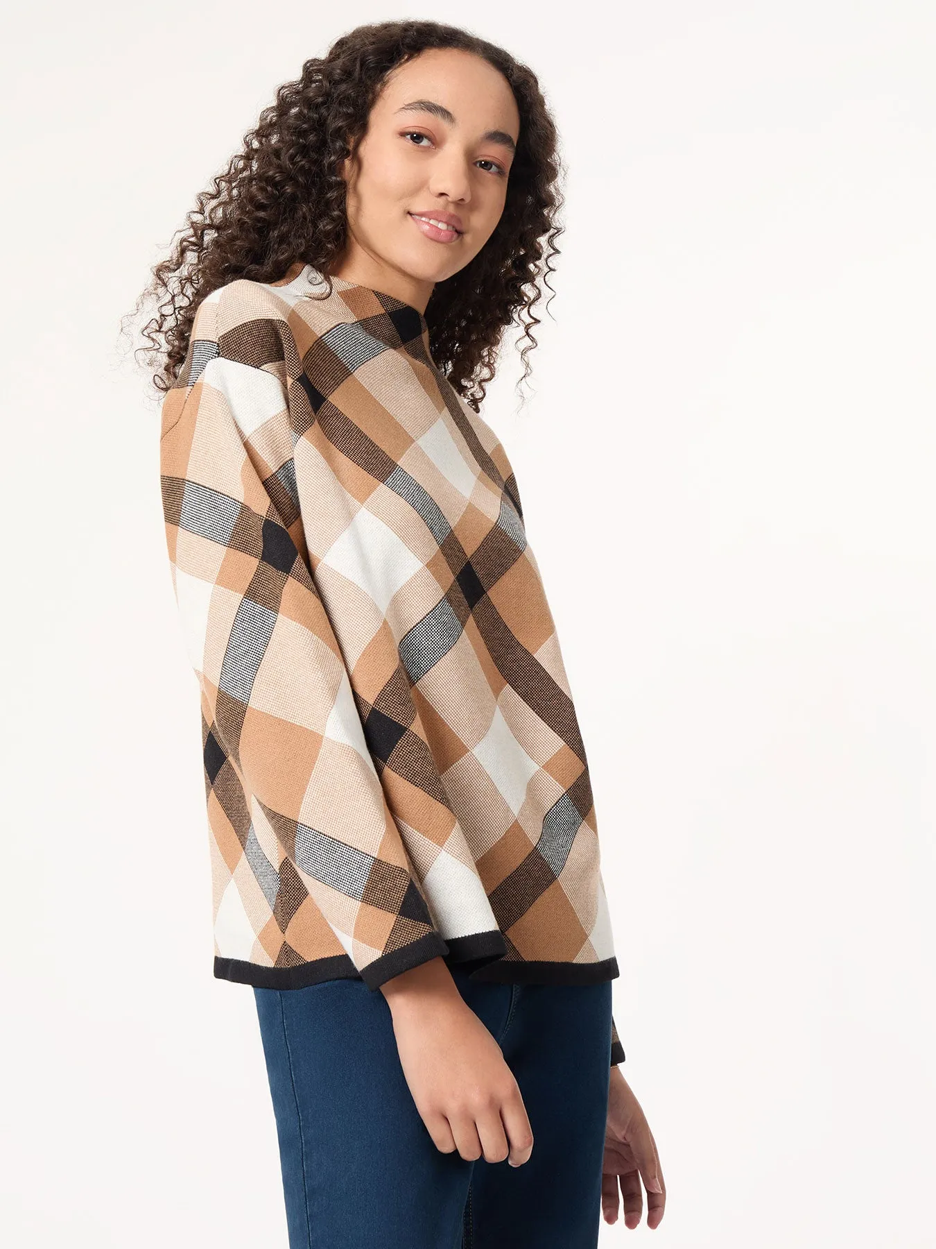 Mock Neck Jacquard Sweater sold by Jones New York product image thumbnail 2