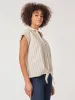 Striped Tie-Front Button-Down Blouse sold by Jones New York