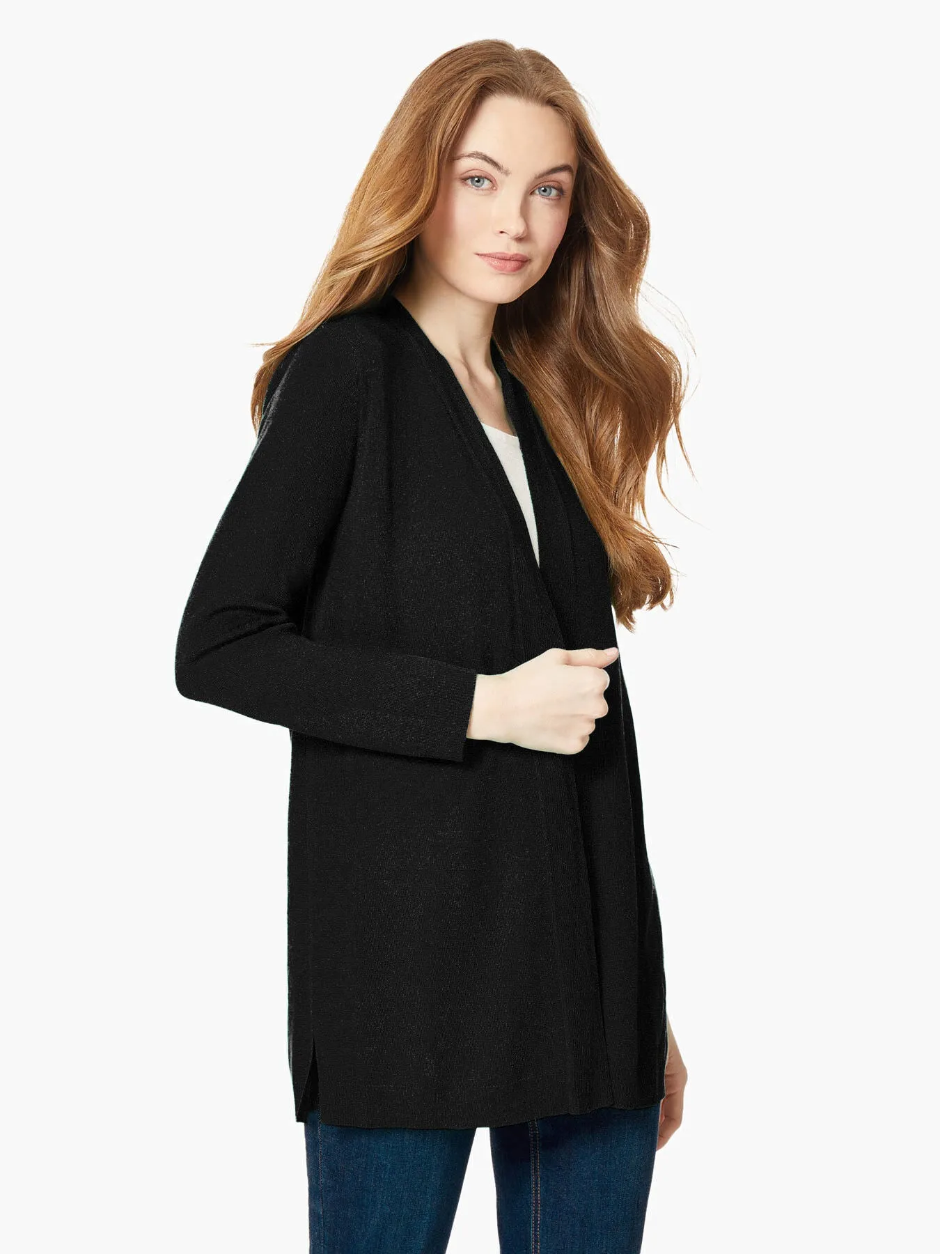 Plus Size Open Front Icon Cardigan sold by Jones New York product image thumbnail 2