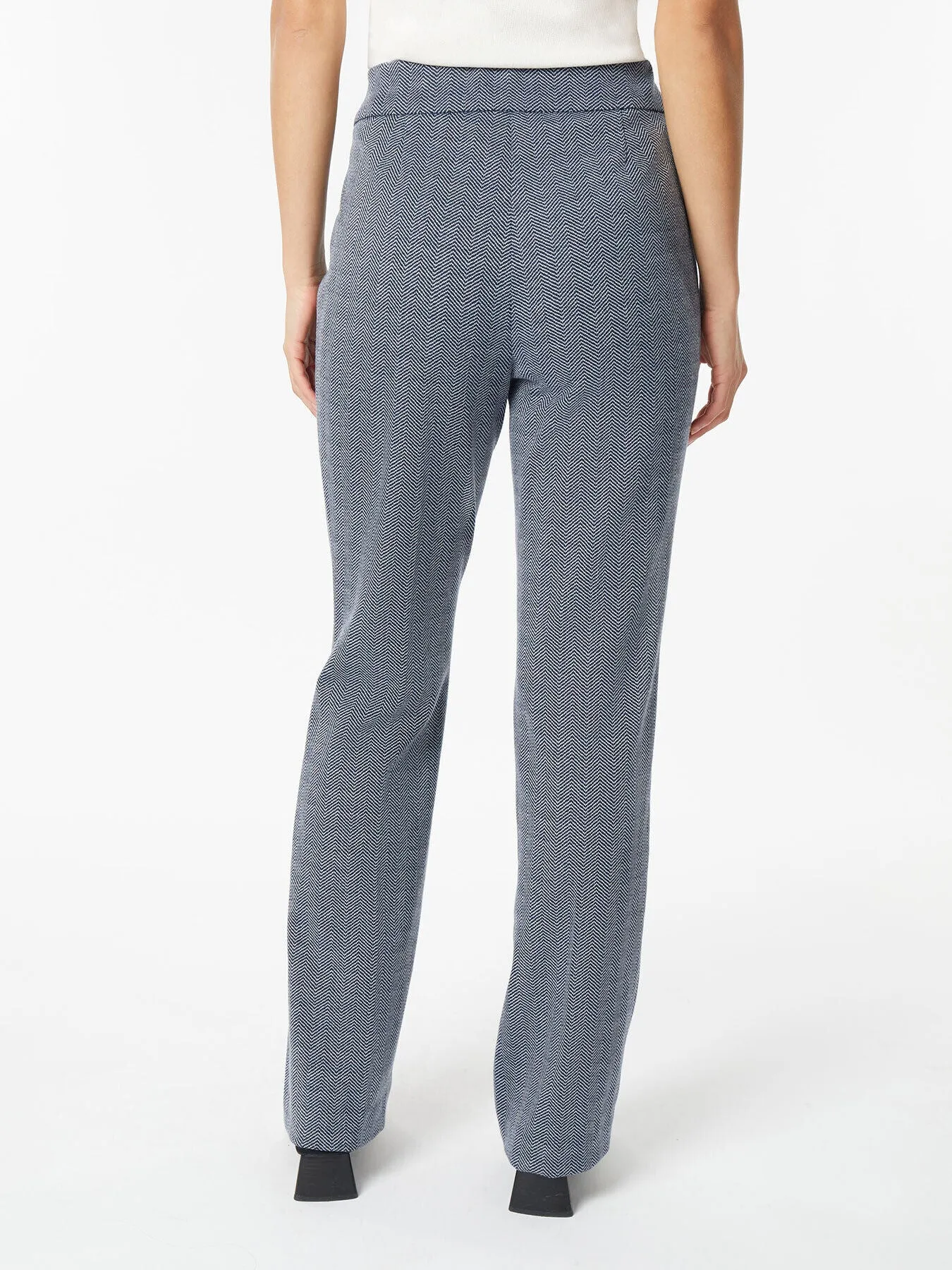 Herringbone Pull-On Boot-Leg Pants sold by Jones New York product image thumbnail 3