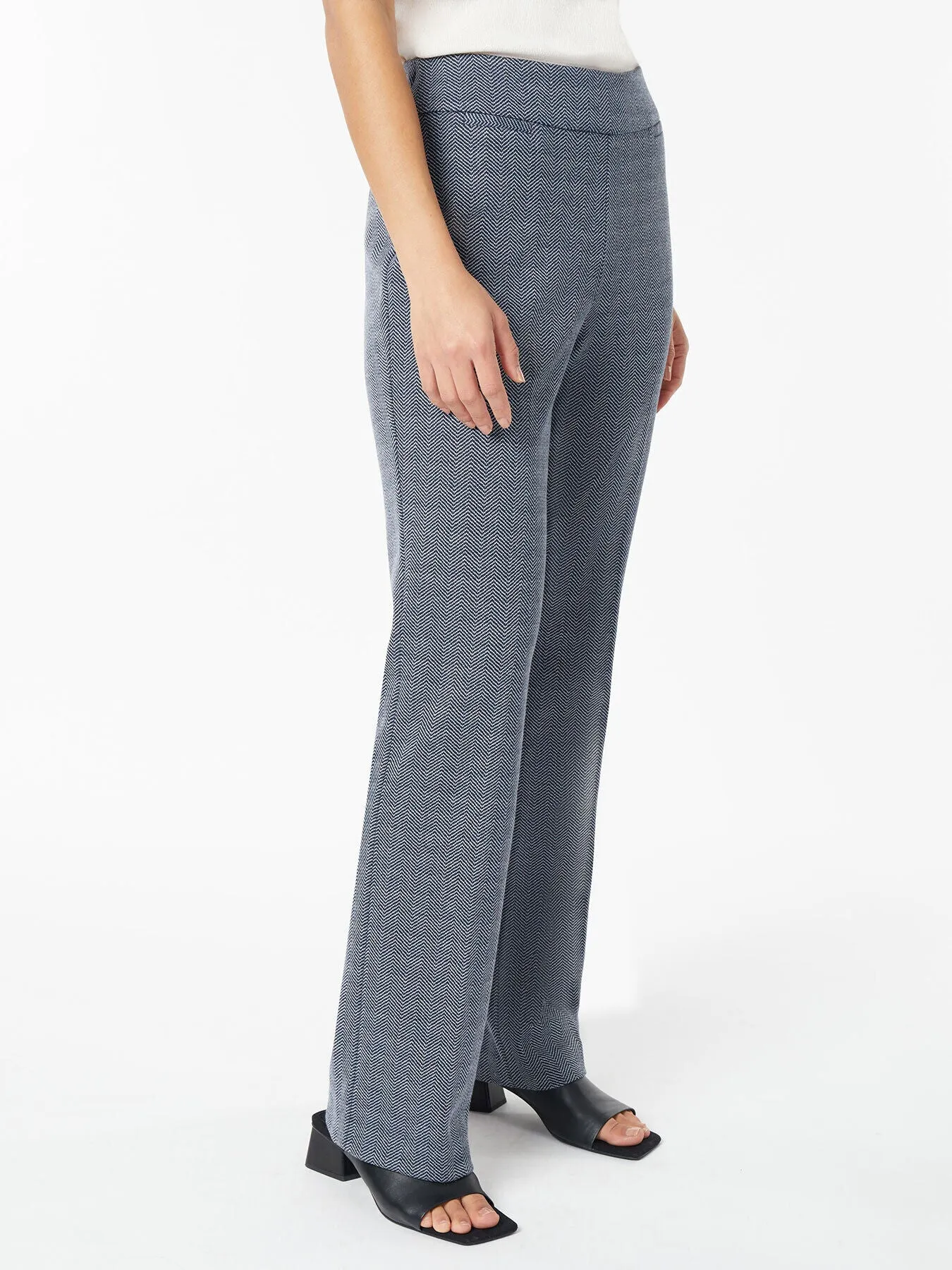 Herringbone Pull-On Boot-Leg Pants sold by Jones New York product image thumbnail 2