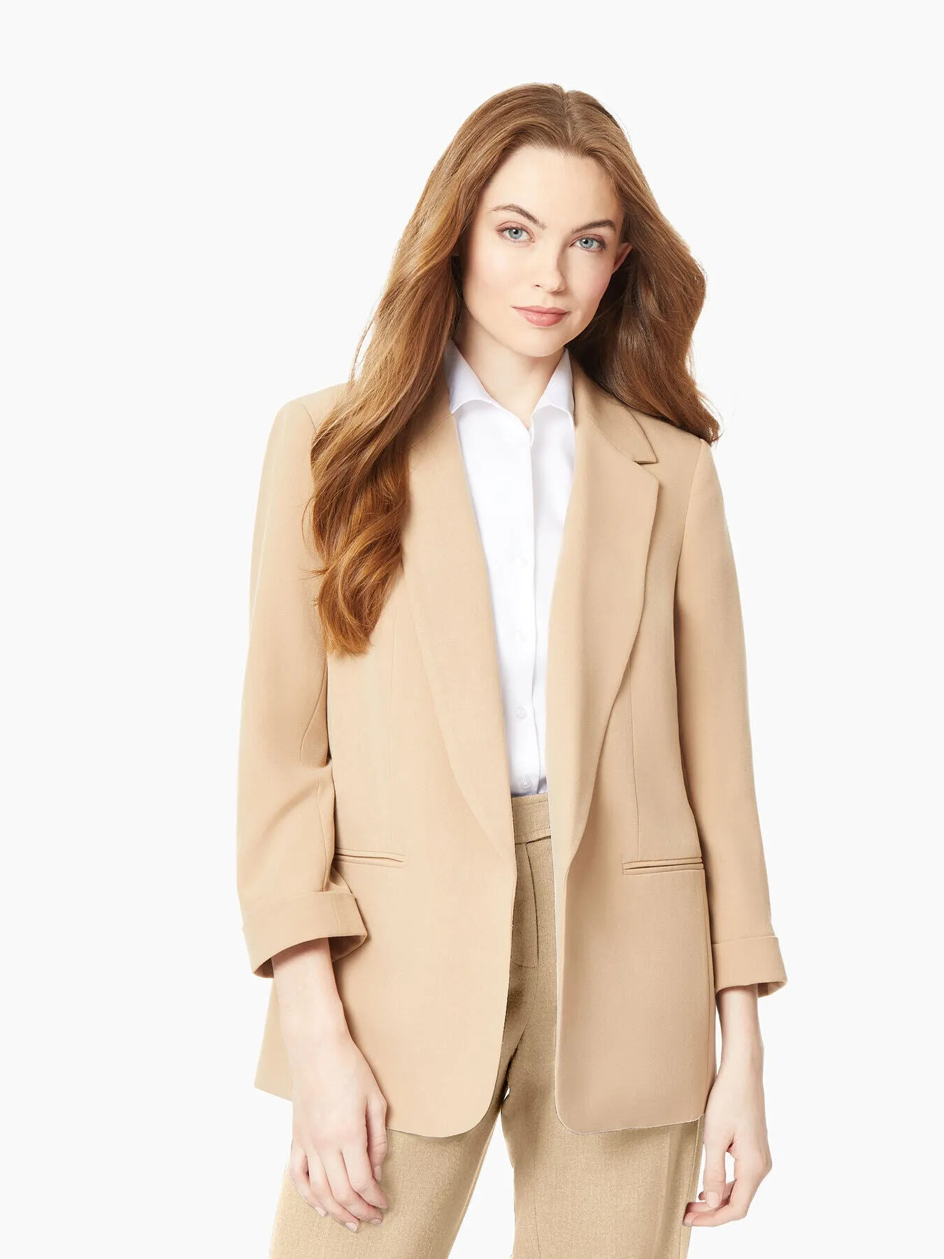 Notch Collar Rolled Cuff Bi-Stretch Blazer sold by Jones New York