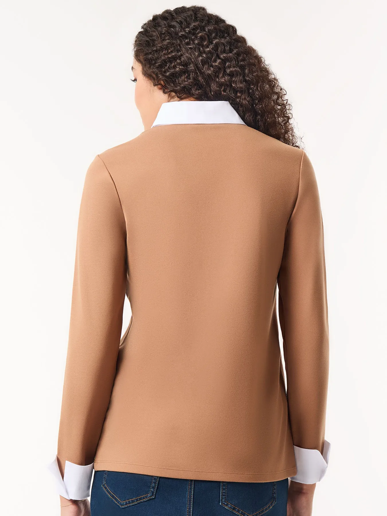 Collared Shirt V-Neck Two-Fer Top sold by Jones New York product image thumbnail 4