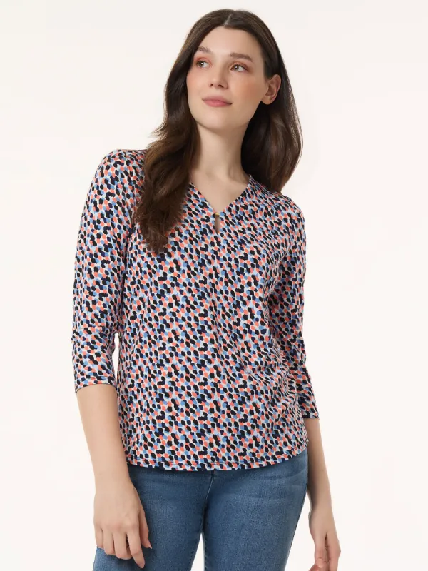 Keyhole Neckline Top, Moss Crepe sold by Jones New York