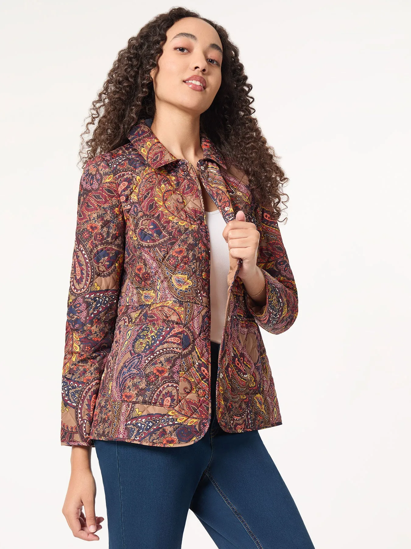 Printed Quilted Jacket sold by Jones New York product image thumbnail 2