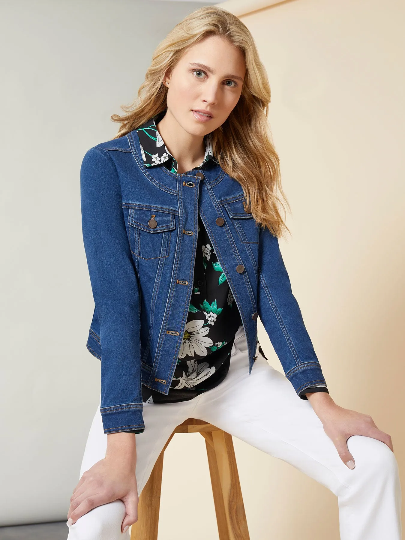 Denim Trucker Jacket sold by Jones New York product image thumbnail 5