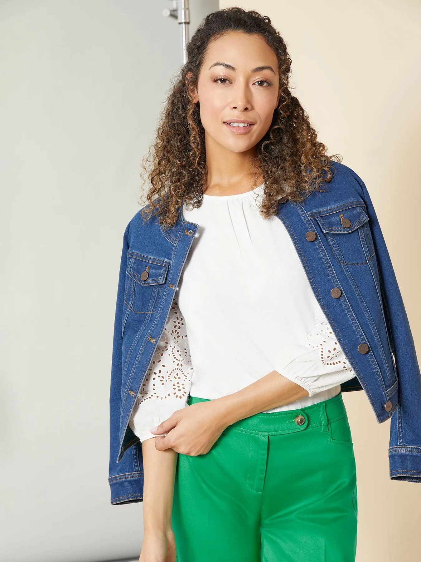 Denim Trucker Jacket sold by Jones New York product image thumbnail 3