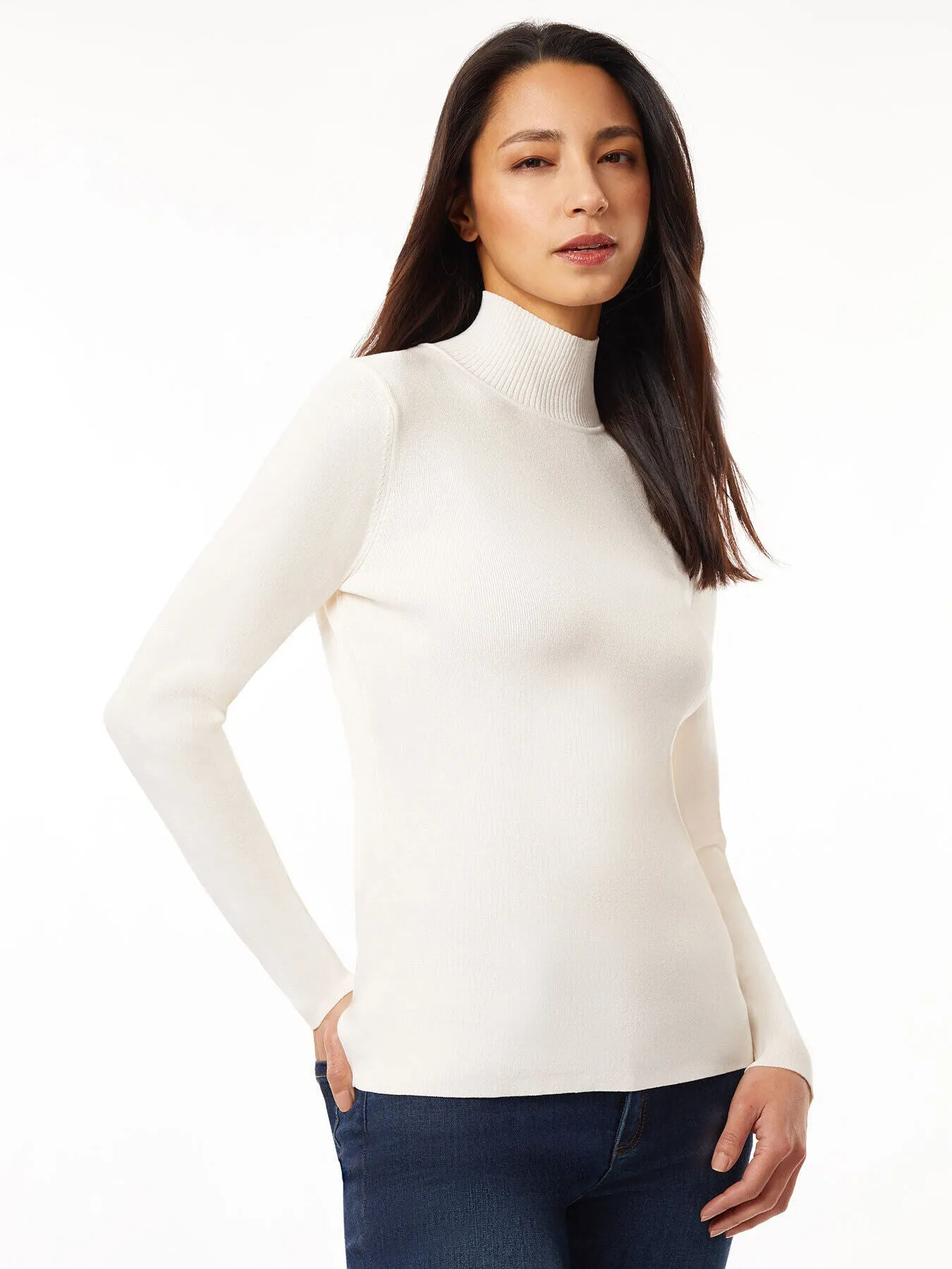 Long Sleeve Mock Neck Knit Sweater sold by Jones New York product image thumbnail 2