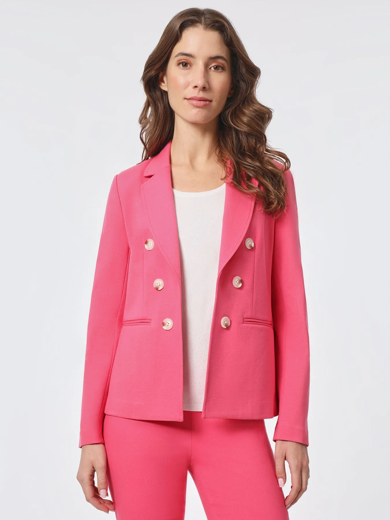 Modern Compression Faux Double Breasted Jacket sold by Jones New York