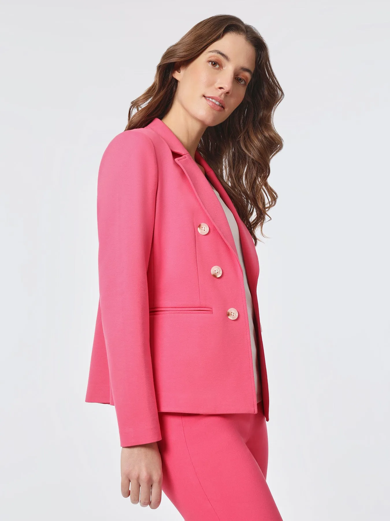 Modern Compression Faux Double Breasted Jacket sold by Jones New York product image thumbnail 3