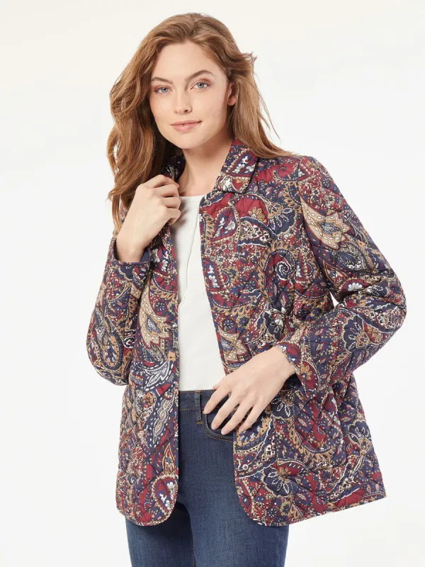 Snap-Front Quilted Patch Pocket Coat sold by Jones New York