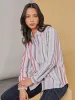 Striped Cotton Oversized Button-Down Shirt sold by Jones New York