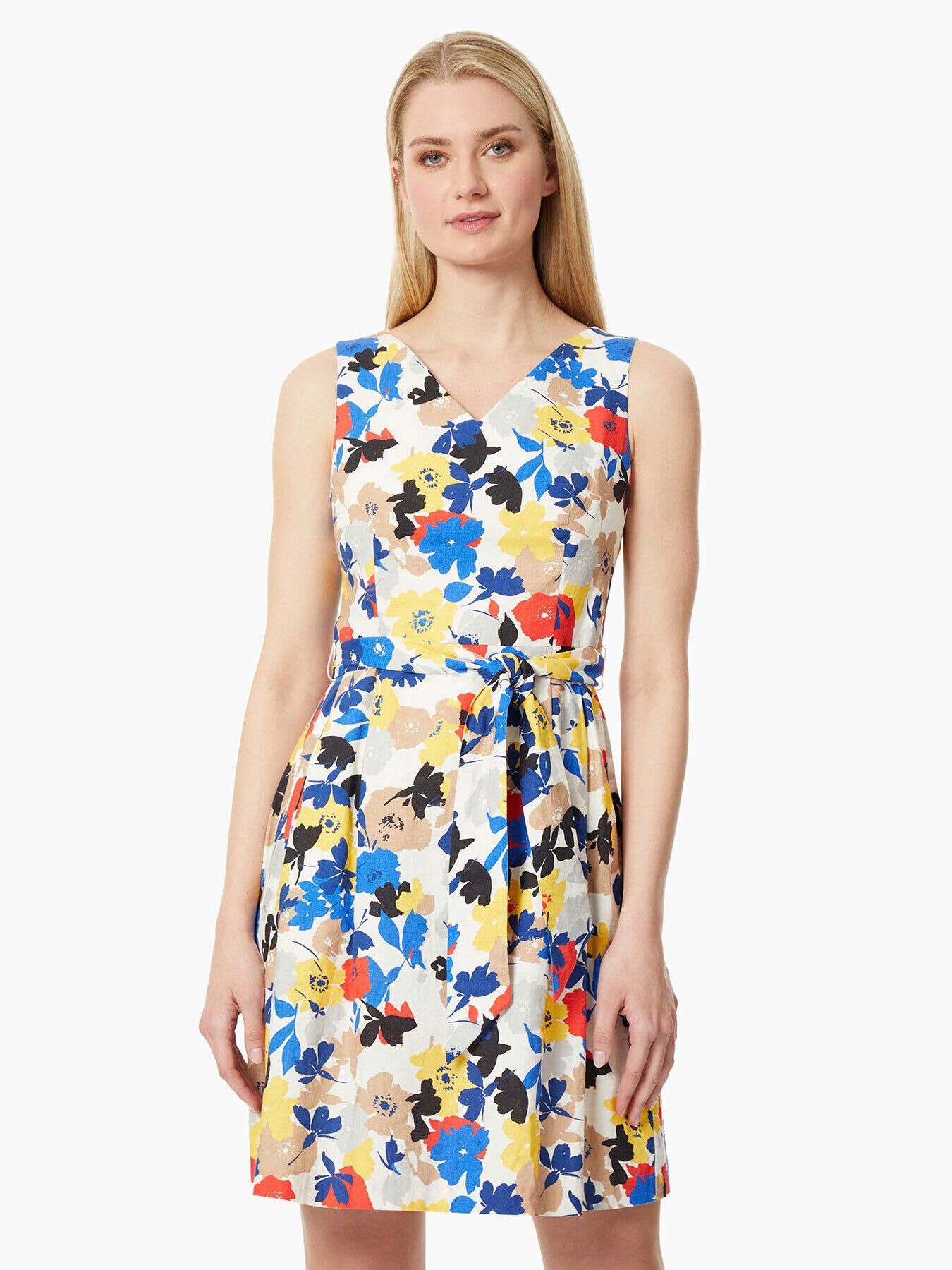 V-Neck Tie-Waist Fit and Flare Dress sold by Jones New York