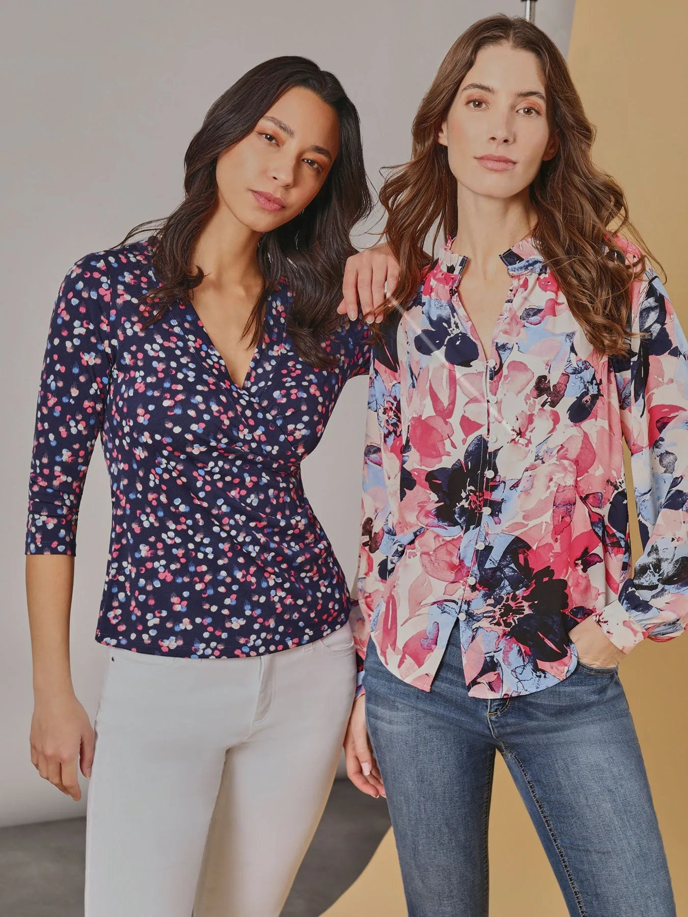 Ruffle Neck Cuffed Peasant Blouse sold by Jones New York product image thumbnail 4