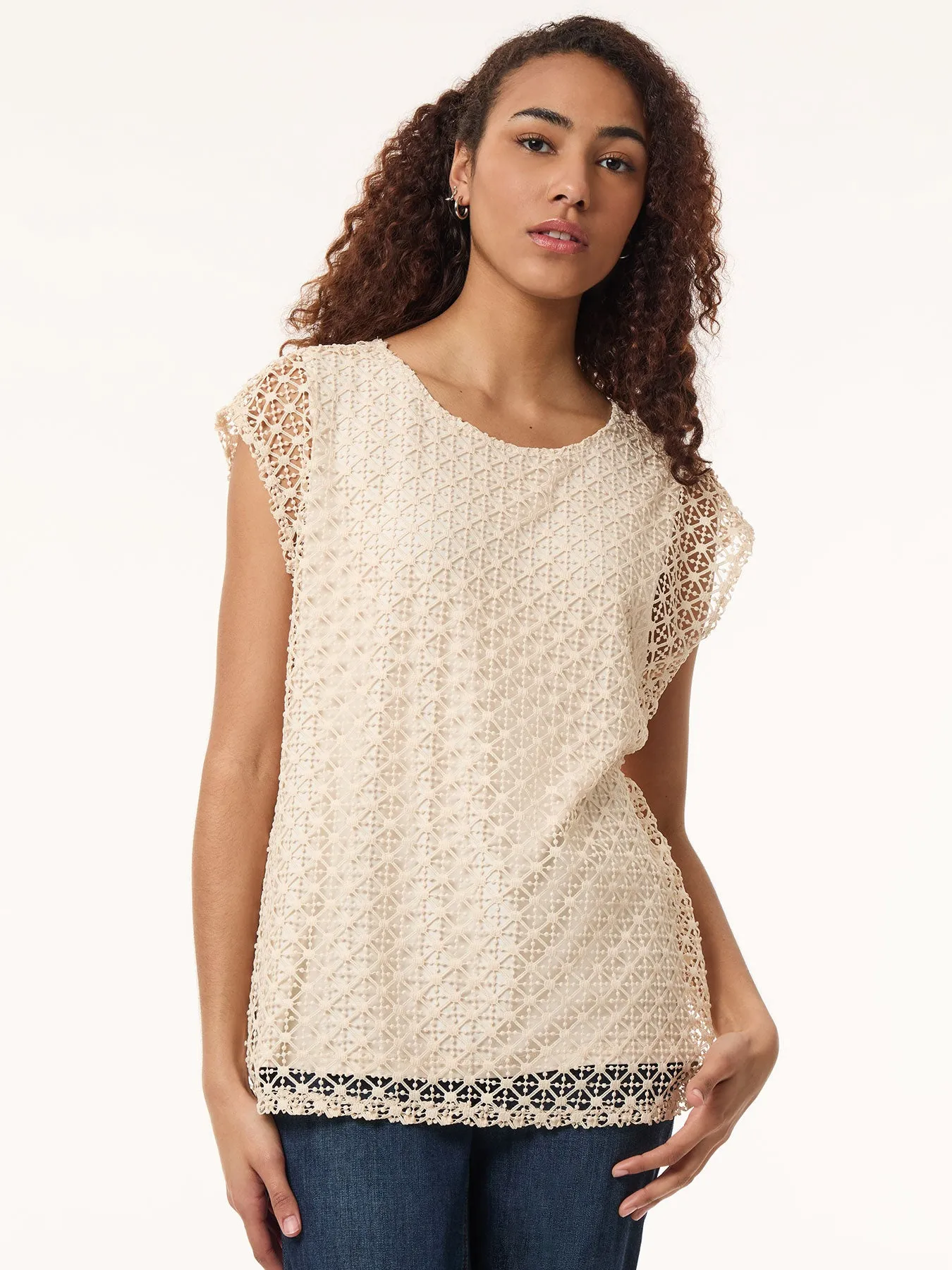 Petite Drop Shoulder Top, Lafayette Lace sold by Jones New York