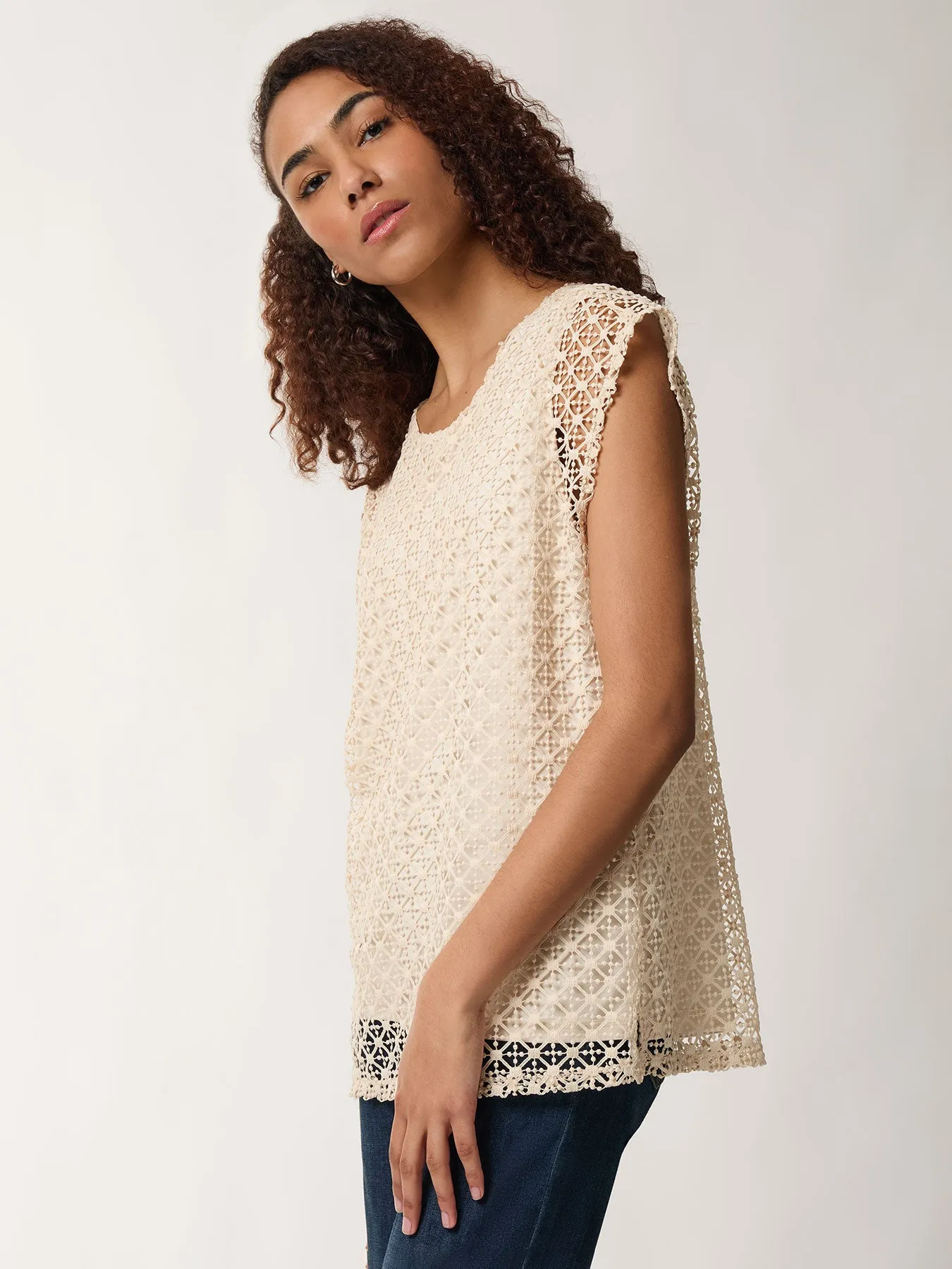 Petite Drop Shoulder Top, Lafayette Lace sold by Jones New York product image thumbnail 2