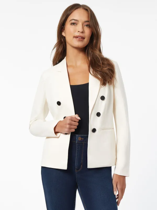Modern Compression Faux Double Breasted Jacket sold by Jones New York